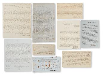 (SLAVERY AND ABOLITION---MOUNT VERNON.) WASHINGTON, JOHN AUGUSTINE. Group of 16 letters from various individuals connected or related t